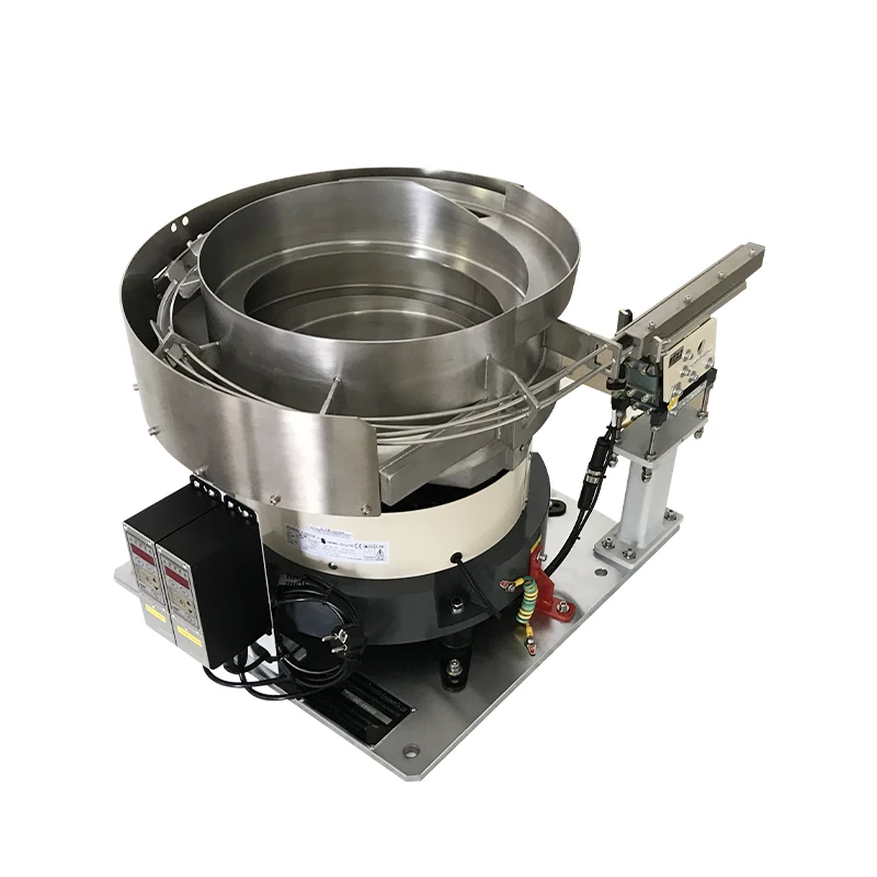 Custom Vibration Bowl Feeder with a Bulk Conveyor Hopper for Caps