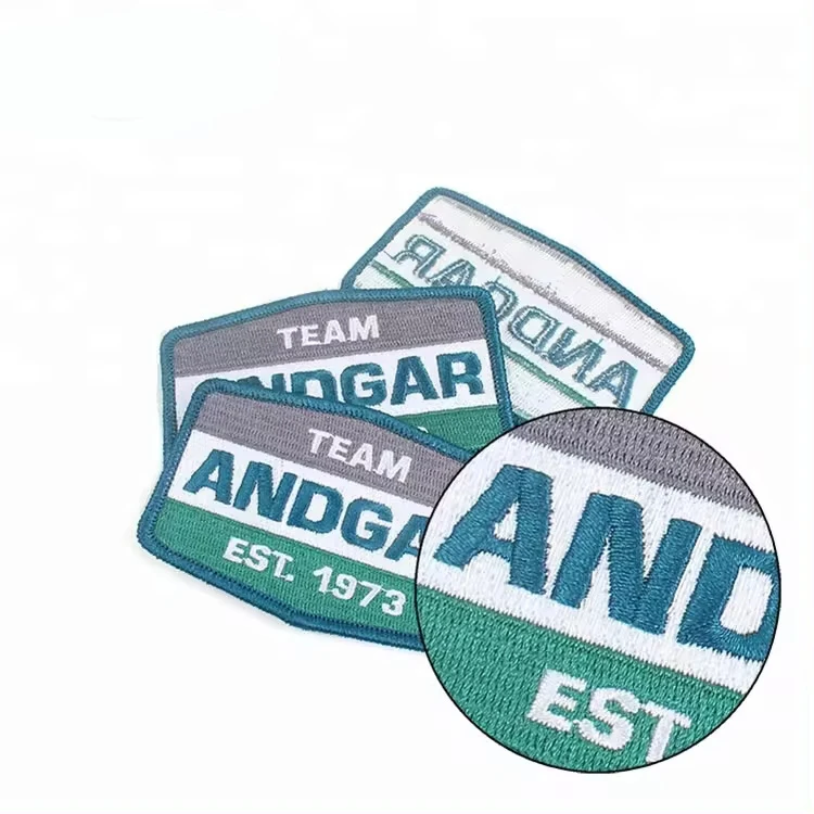 Personalized Design Custom Logo Embroidered Border Computer Embroidery Patch for Clothing Uniform