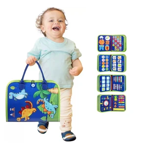 Hot Selling Eco-friendly Montessori Customizable Educational Toddler Toys Felt Kids Busy Board Felt Activity Toddler Busy Board