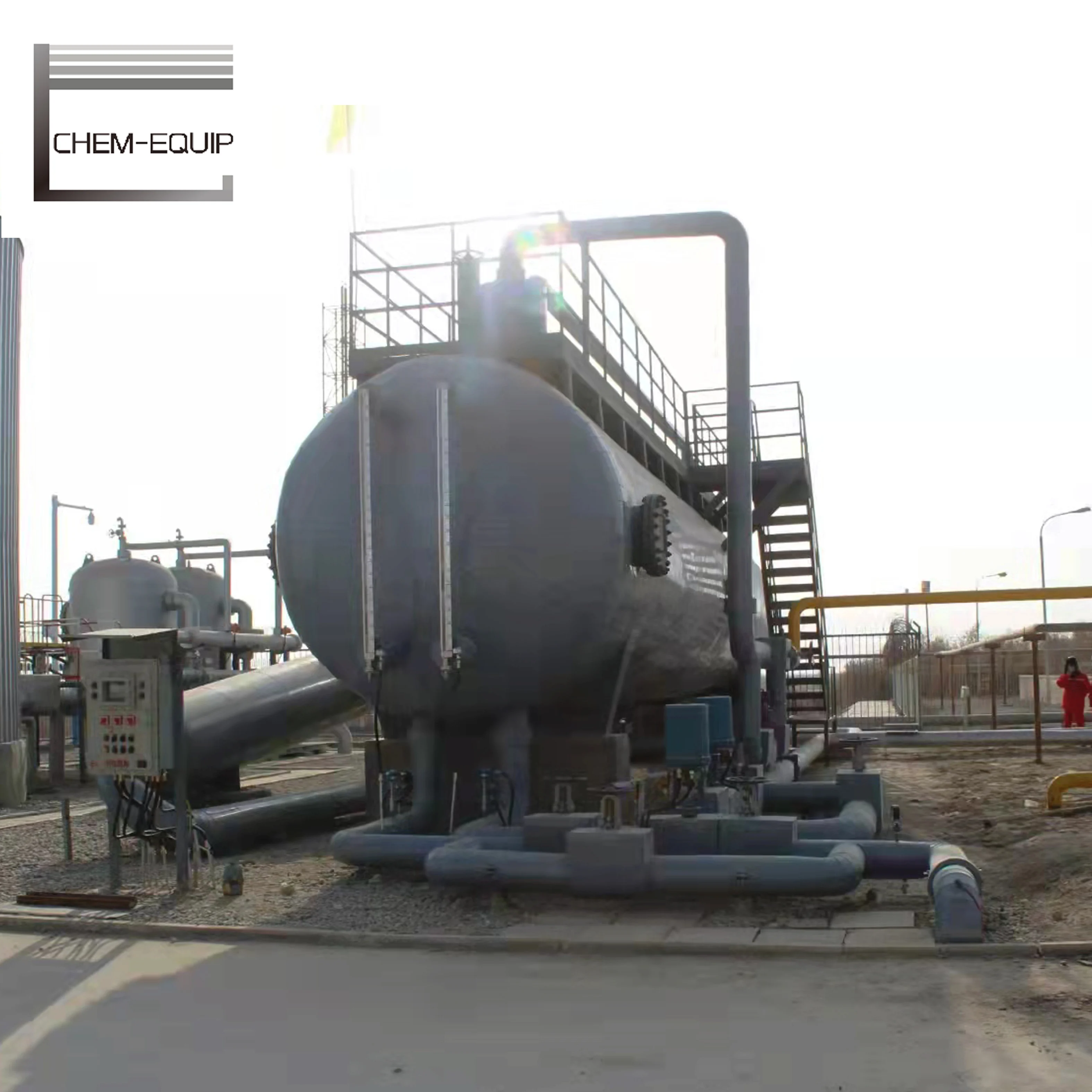 Oil Feild 3 Three Phase Separator Horizontal for Crude Oil Desalter