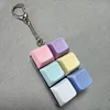 6-Button Transparent Shell with Colorful Macaron Cap