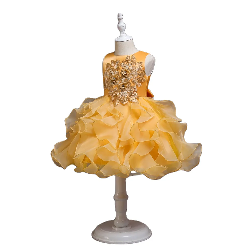 Herrnalise Girls Pageant Ball Gowns Kids Chiffon Embroidered Wedding Party  Dress Gauze Dress Princess Dress - Walmart.com