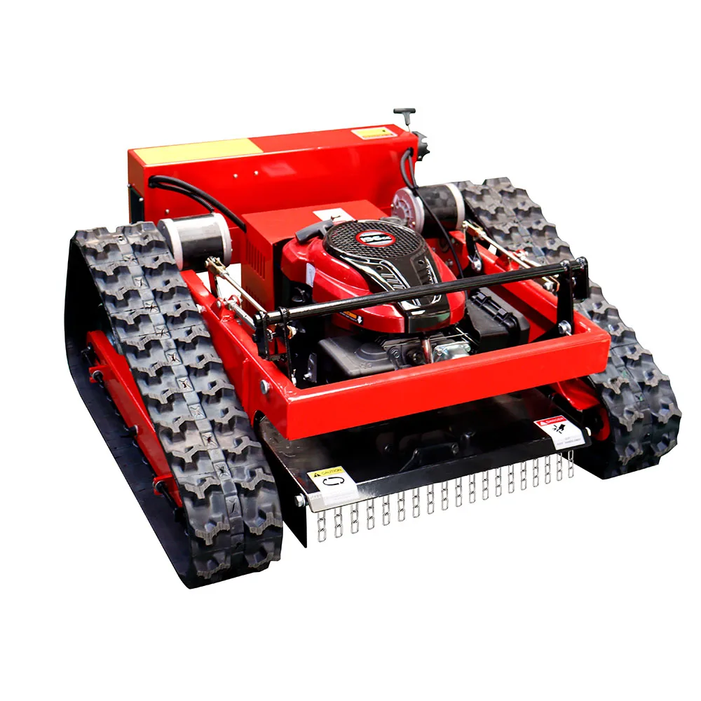 Rubber Crawler Robot Gasoline Self Propelled Garden Remote Control Lawn Mower  HT550
