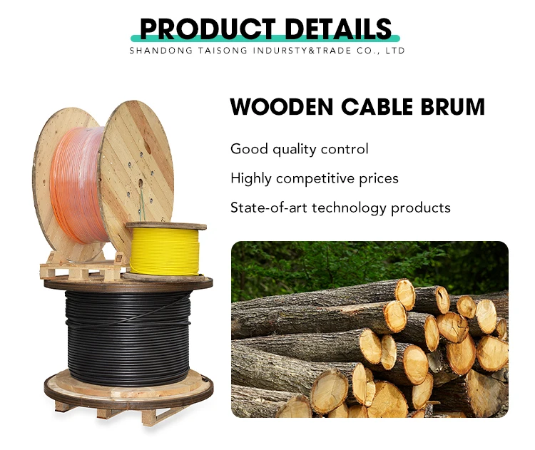 Large Wooden Cable Reel Drums Empty Wooden Cable Spools For Sale Steel