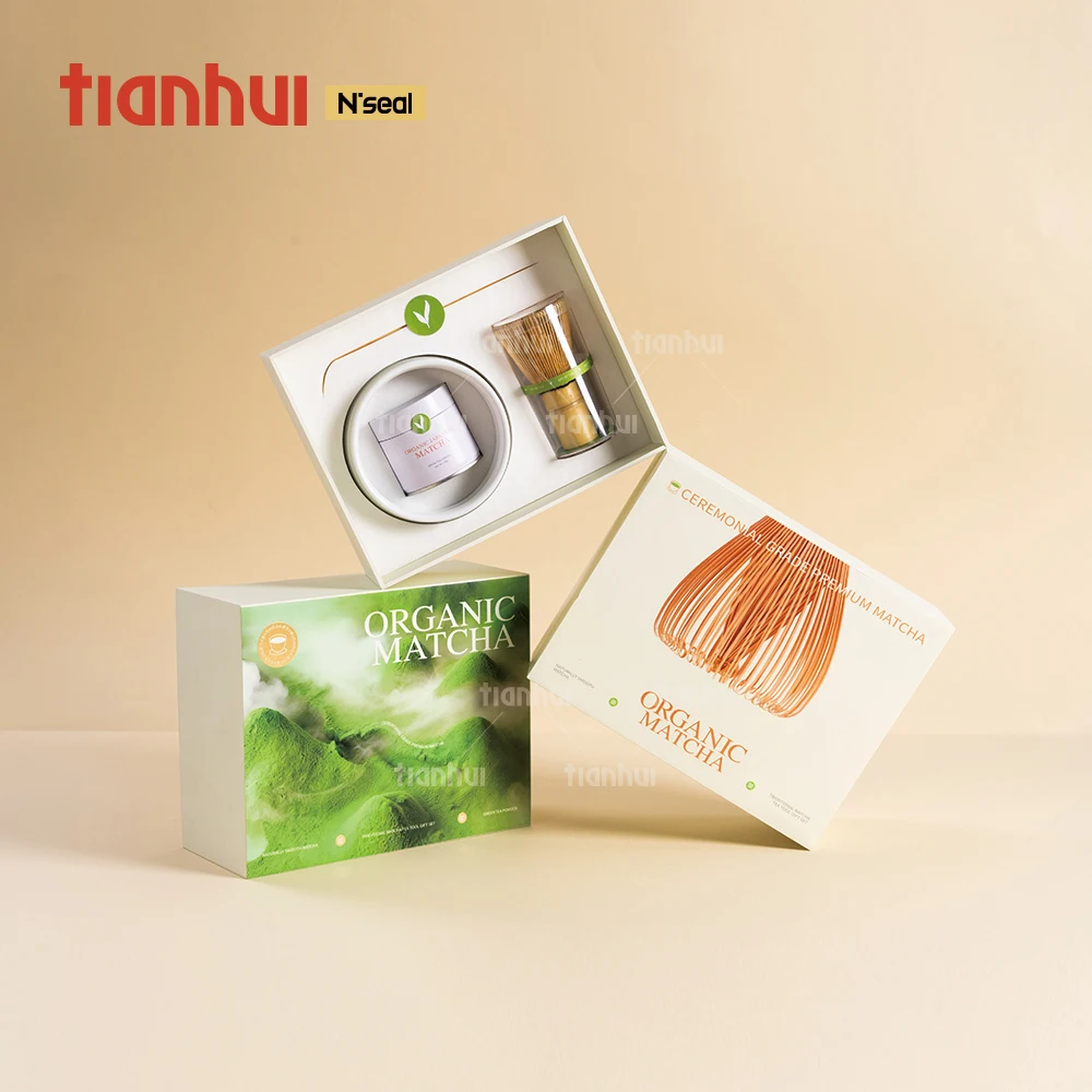 Conjunto de Caixas de Embalagem Premium para Armazenamento Ecológico de Matcha Tianhui