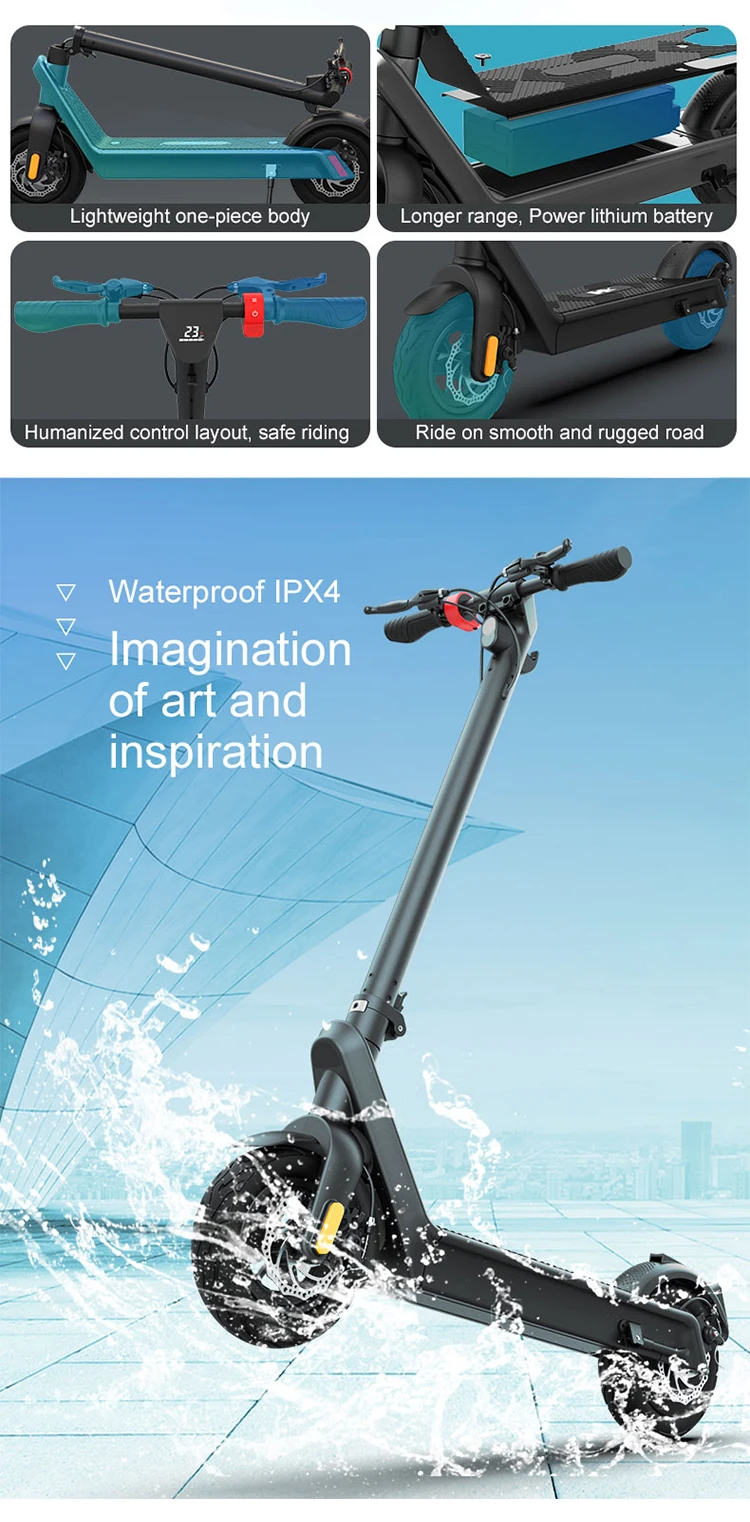 Electric Scooter 500w 550w 36v 48v Foldable Fast Big Wheel Electric