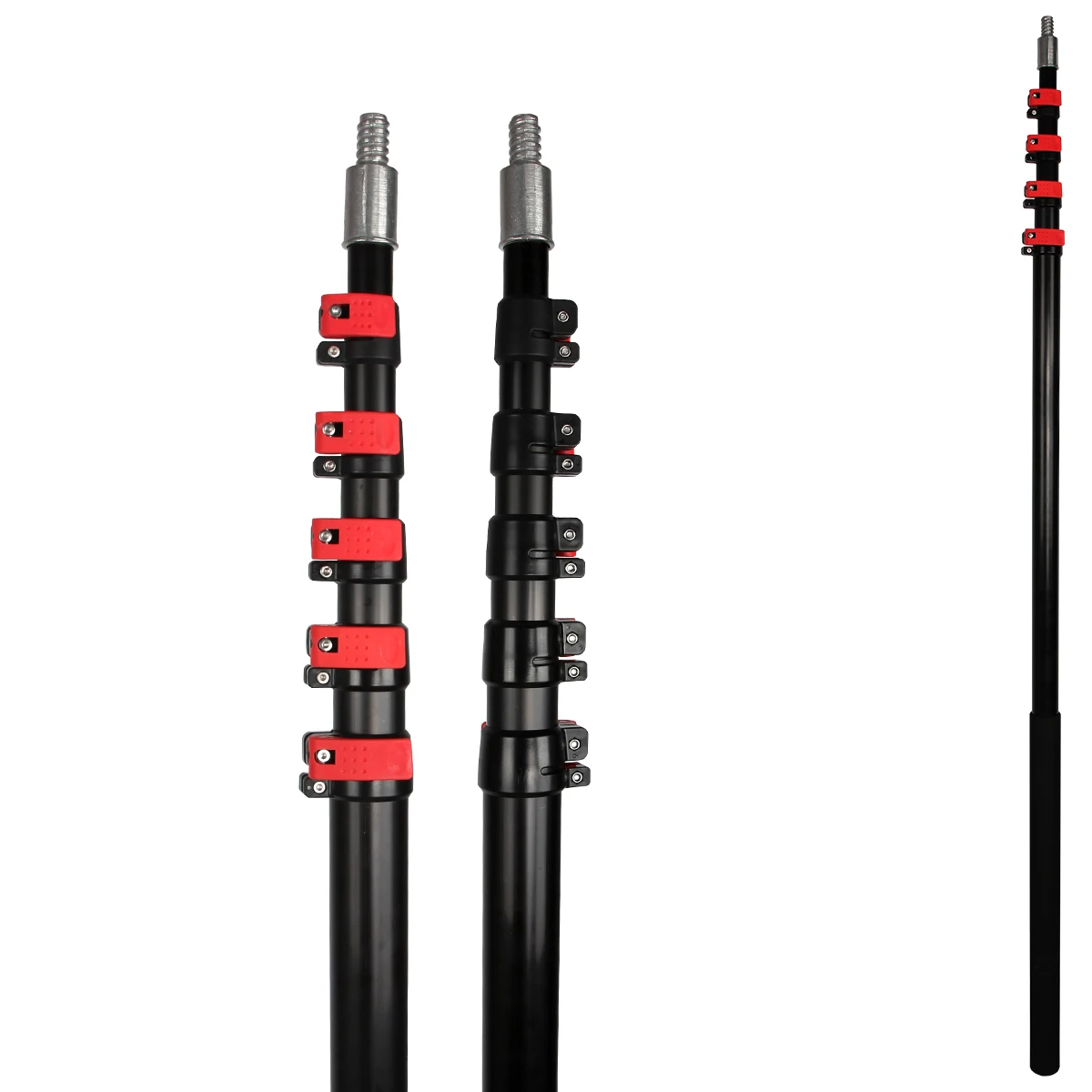 Extentool 36ft Telescoping Threaded Extension Pole 6 Section Telescopic Extension Rod with Flip Cam Lock
