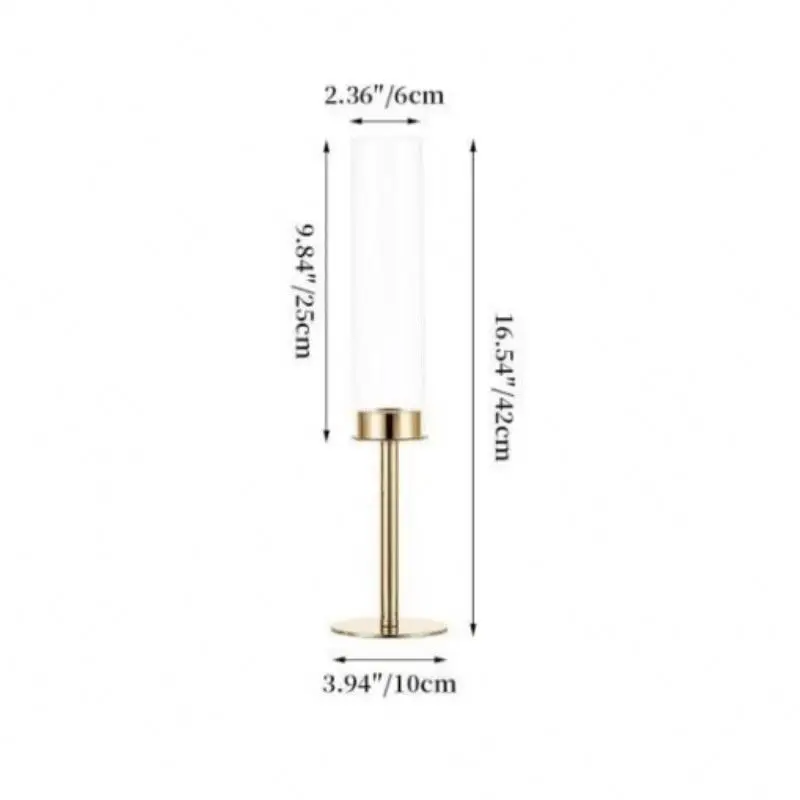 Modern High Quality Gold Iron Plated Glass Wedding Candle Holder and Stand Table Centerpiece for Wedding Party Decoration - Image 6
