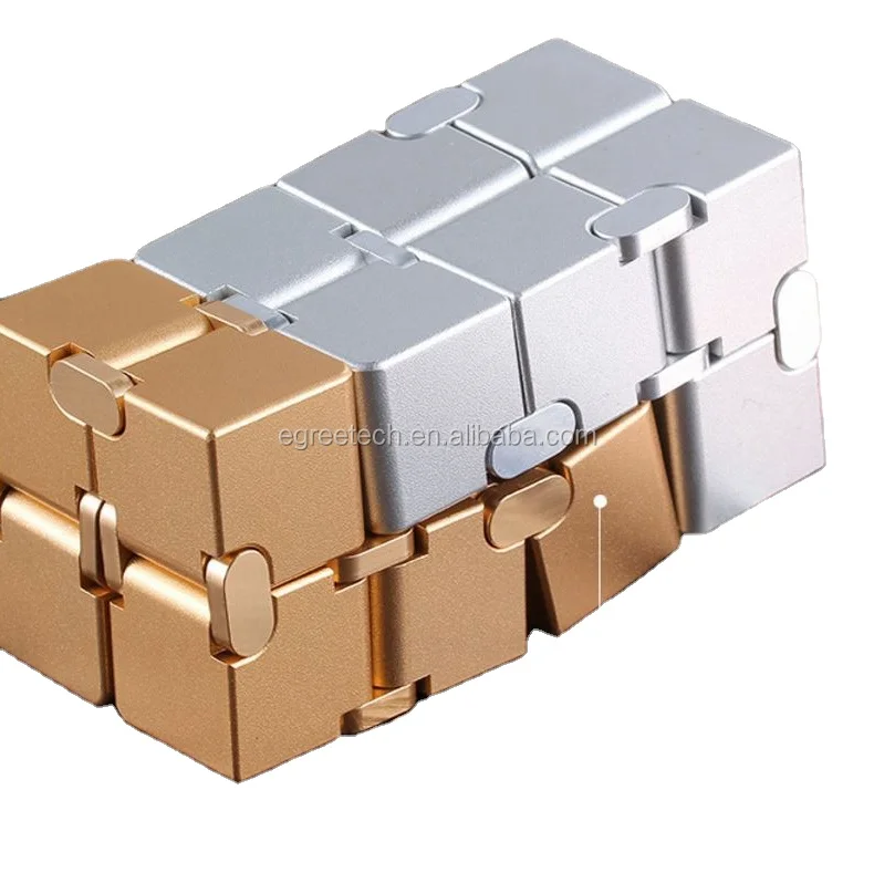 Фиджет-куб Бесконечность антистресс металлический алюминиевый сплав снижение давления Обучающие игрушки игрушка для снятия стресса игры квадратный куб