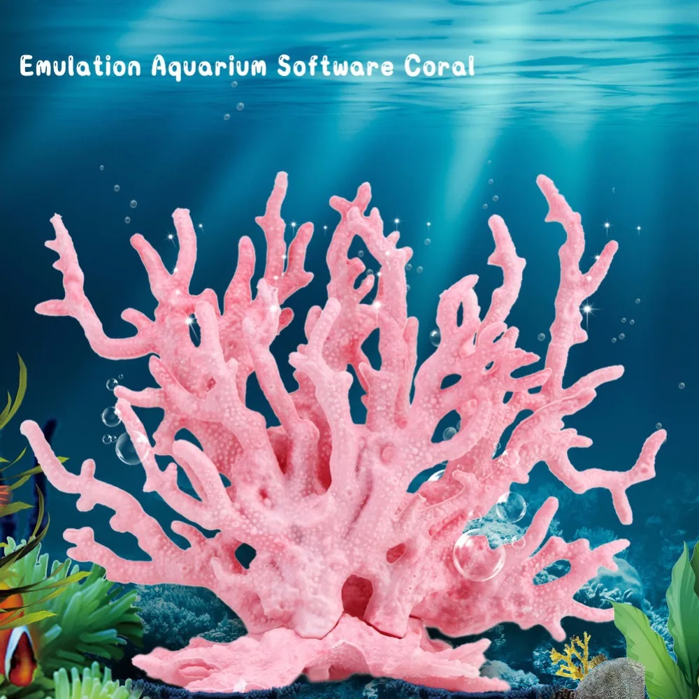 High Quality Coral Plant Vivid Artificial for Underwater Fish Tank Garden Lands 