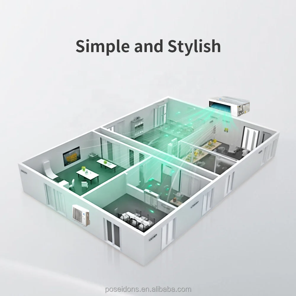 Gree Smart Ceiling Mounted Air Conditioner Ducted Heat Recovery Ventilation System VRF Inverter Duct Ducted Air Conditioning