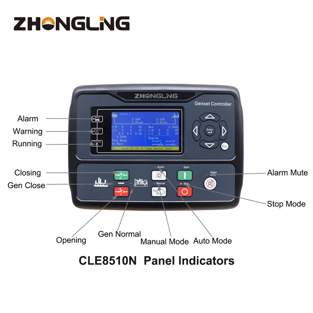 Generator Computer Screen Cle8510n Digital Monitor Panel for Brushless Generators