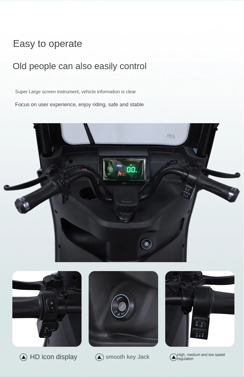 Electric Tricycle 60v800w Used Rickshaw Motorized Trike Battery Mini