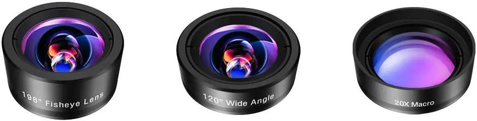 AIKEGLOBAL Innovative Gadgets Clip 3 in 1 Cell Phone Camera Lens Wide Angle Macro Phone Lens for All Phones
