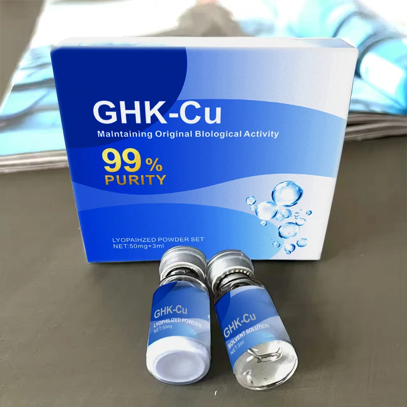 Ghk-cu Copper Peptide Lyophilized Powder Custom Hydrating Soothing Hyaluronic Acid Anti Age Face Serum