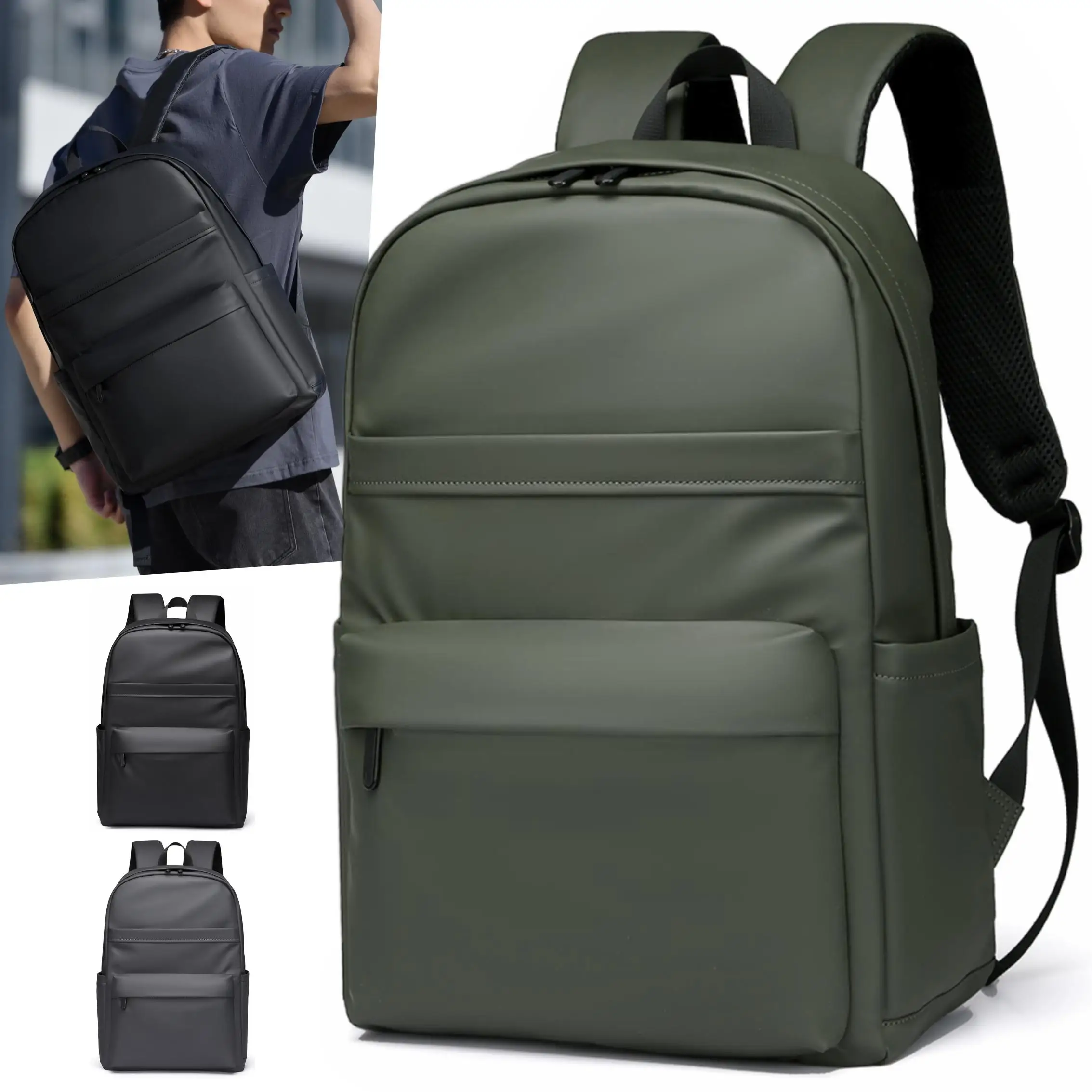 black laptop backpack fashion RAVUO School Backpack, 20L 15.6