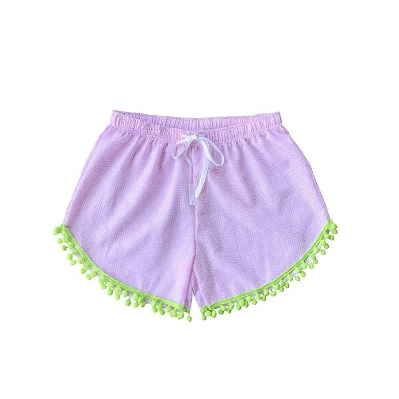 Seersucker Beach Shorts Summer Monogram 
