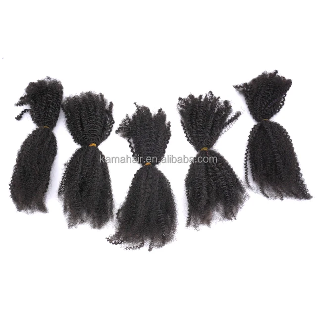 Wholesale Price High Quality 18 Inches 4b 4c Brazilian in 100% Afro Kinky Human Bulk Hair for DreadLocks Crochet Braiding