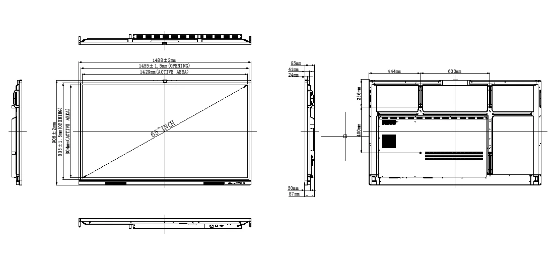 Professional Custom Large Size 100 Inch Interactive Whiteboard Dual ...