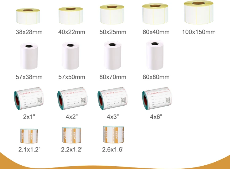 Thermal Label Customized Waterproof 4*6 58*30 and 100*150 Logistics and Transportation Label manufacture