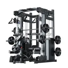 Custom Logo Steel Power Rack Smith Machine Comprehensive Strength Training Body Building Chest Shoulder Multi-Function Station