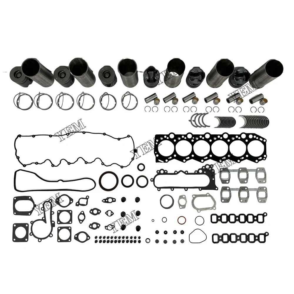1HD DI Rebuild Kit Cylinder Liner Kit With Gasket Set Bearing 24V for Toyota Engine.