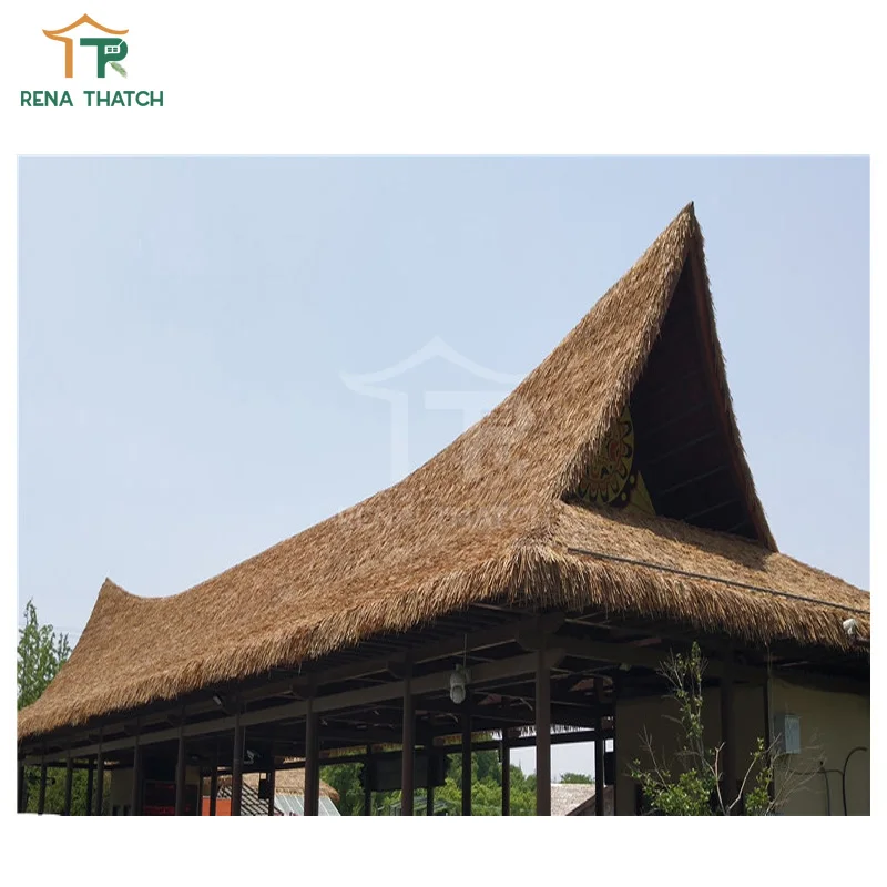 High Quality Artificial Thatch Fireproof Plastic Thatch Synthetic Thatch for Roofing in Resort and Gazebo Tile