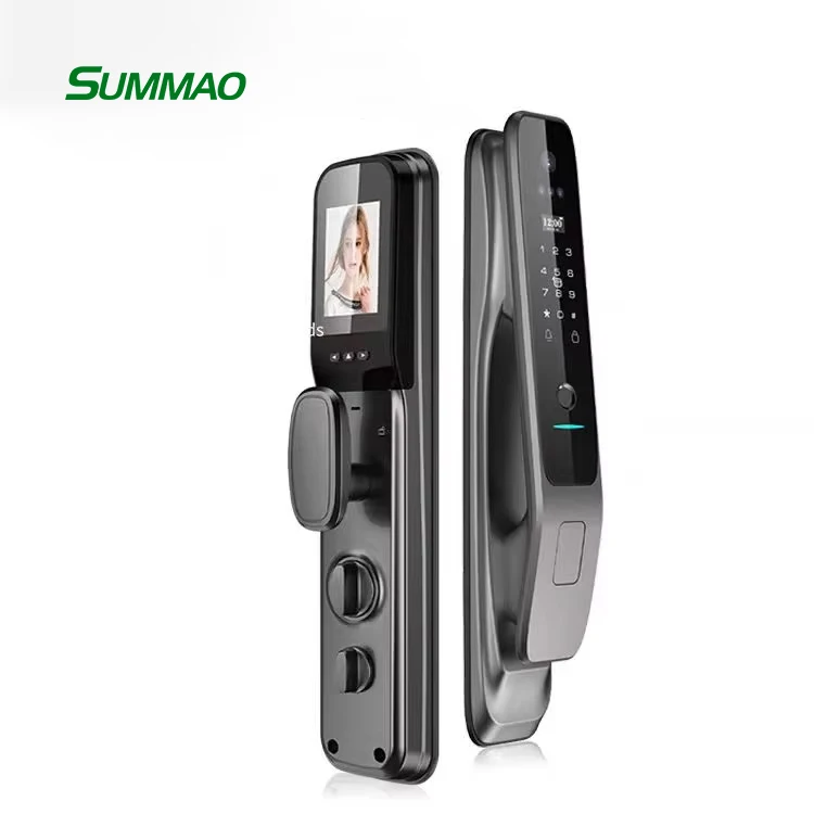 SUMMAO Tuya Zigbee Automatic Face Recognition Intelligent Lock Remote Visual Cat Eye Lock Smart Electronic Lock