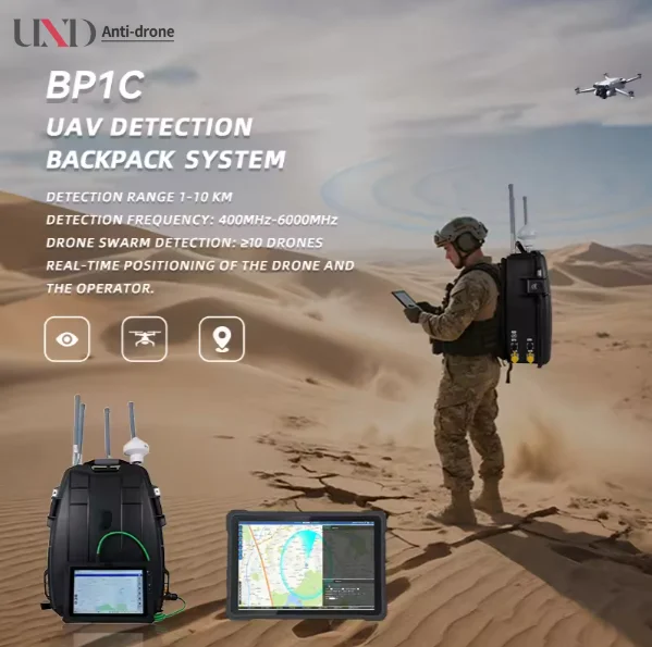 Omni Drone Detector Backpack Multi-Band 400-6000MHz FPV Detection for DJI Drones up to 10 KM Security & Protection Product