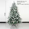 1.8 m pine cone red fruit snow tree (warm white light string)
