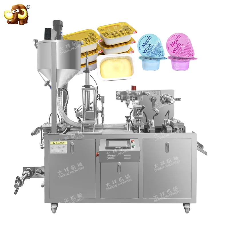 Mini Automatic DPP-115 Honey Butter Cheese Jelly Oil Ketchup Perfume Blister Forming Packing Machine