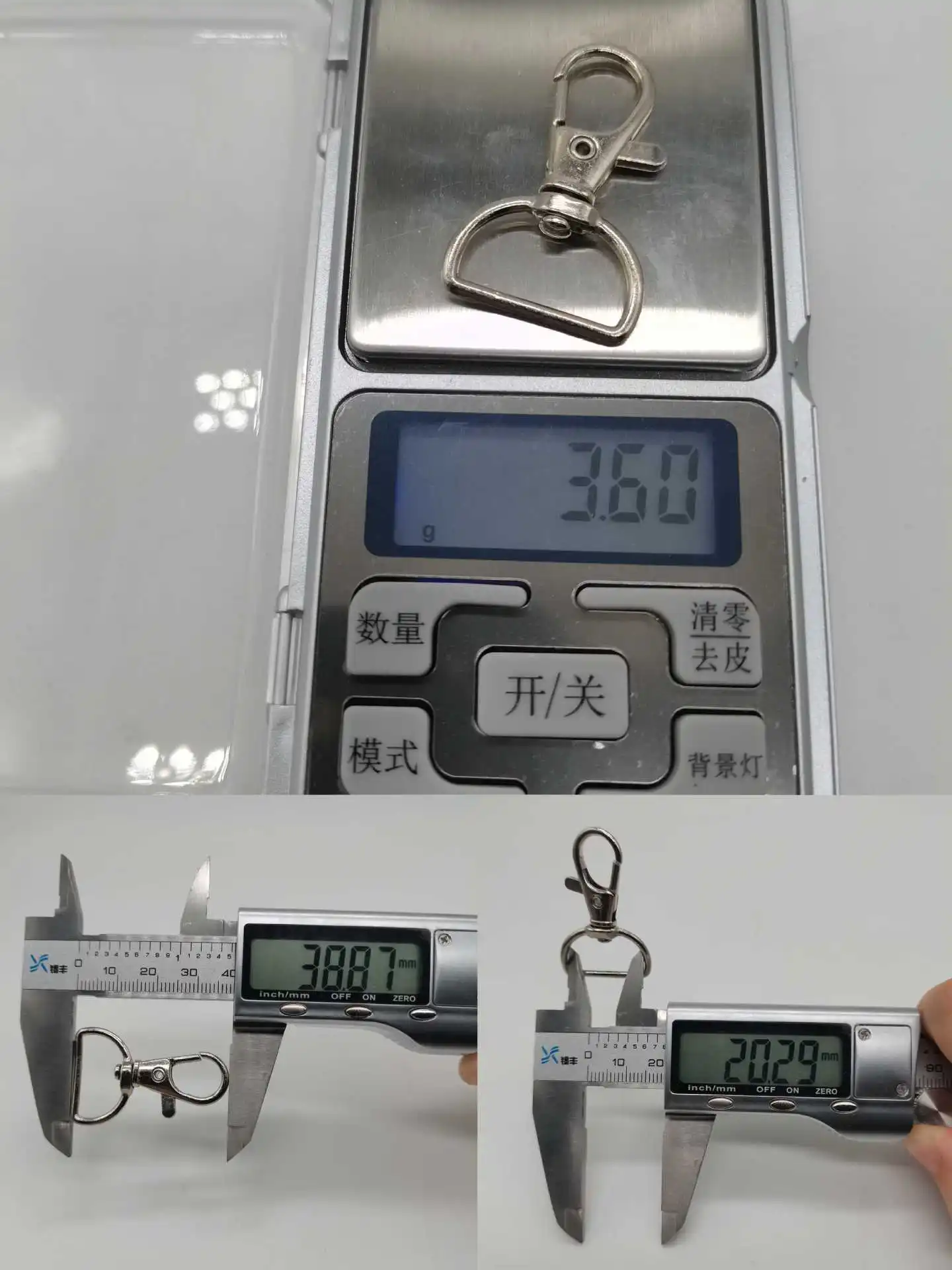 1'' 1.2'' Zinc Alloy 25mm Key Hanger Rotation Swivel Clip Accessories Bag Karabiner Carabiner Clip Metal Snap Hook