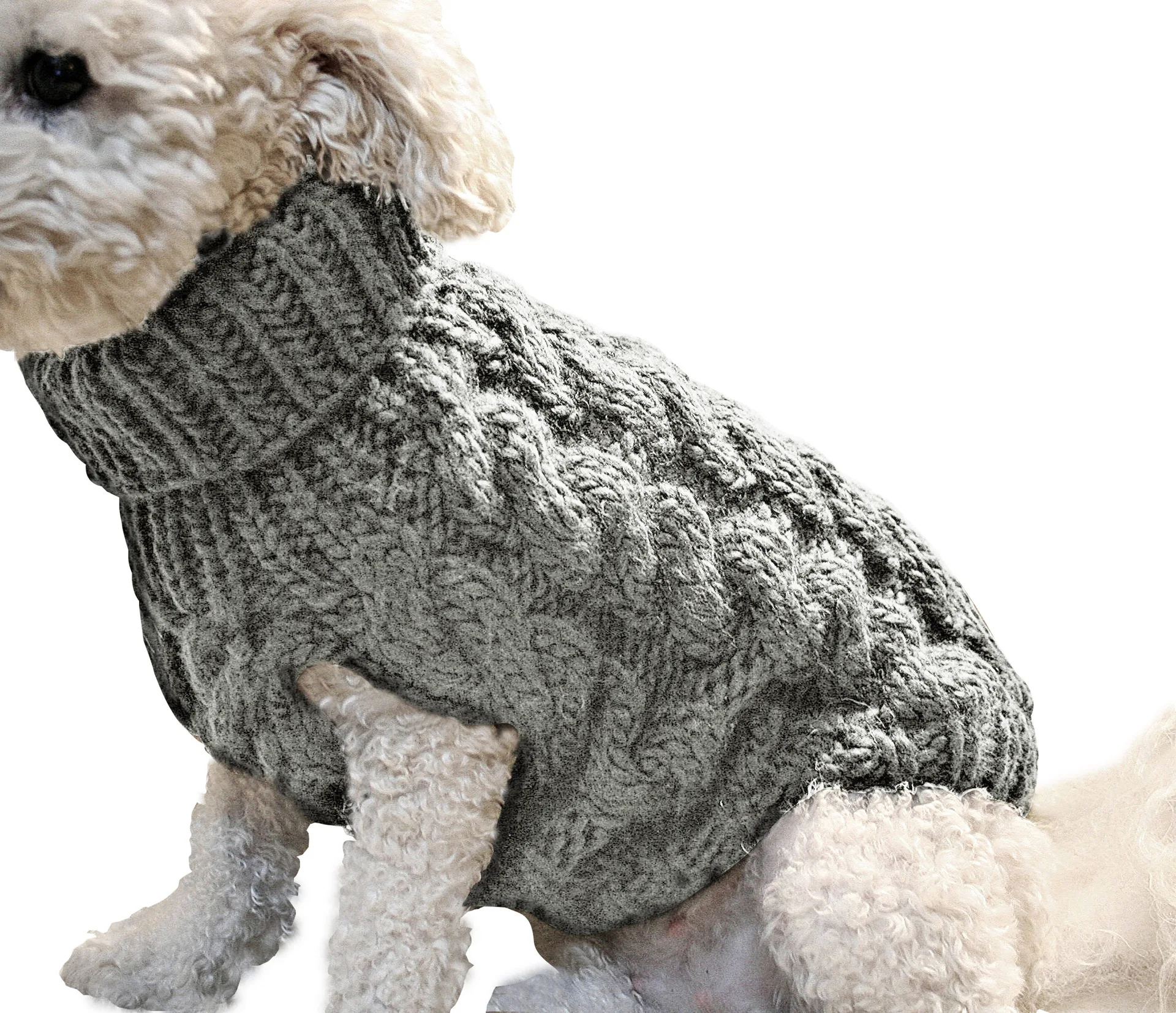 Dog Pet Sweater Fashion Autumn and Winter New Pet Clothes Solid Color Twist Knitted Warm Clothing Comfortable details