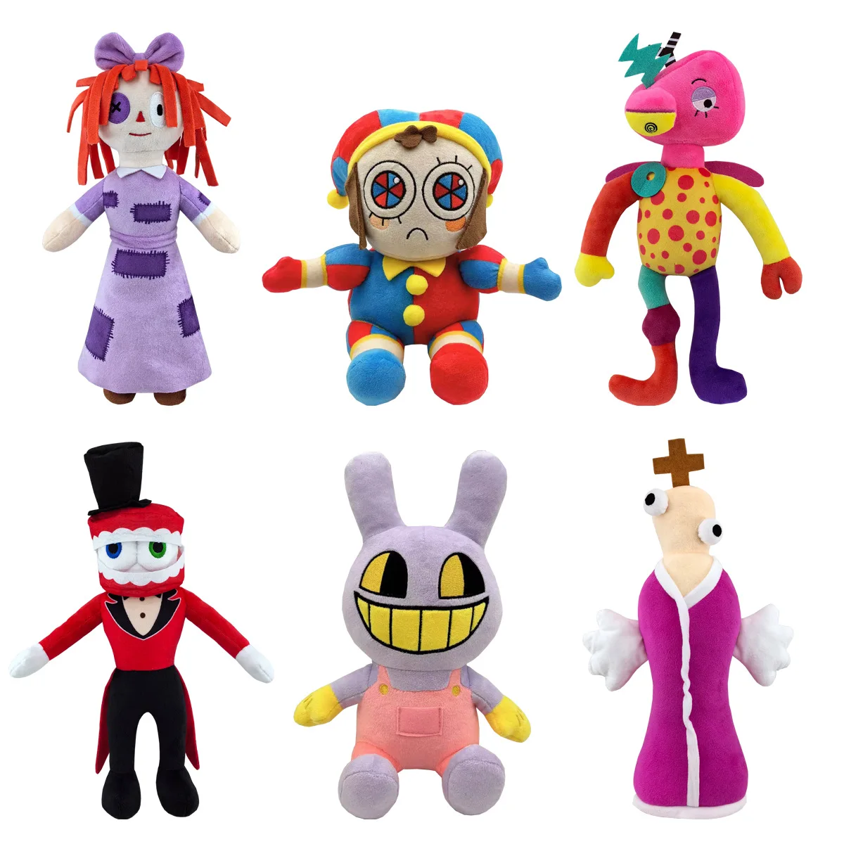 Digital Circus 25cm Plush Toy Stuffed Pomni Jester Palmny Doll PP Cotton Filled Circus Clown Stuffed Animals