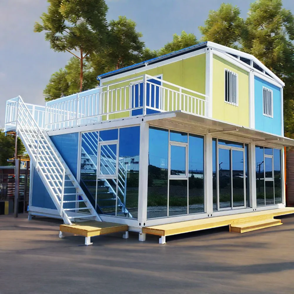 Low cost container villa modern homestay hotel luxury container coffee shop hotel  renting street shop big residential house