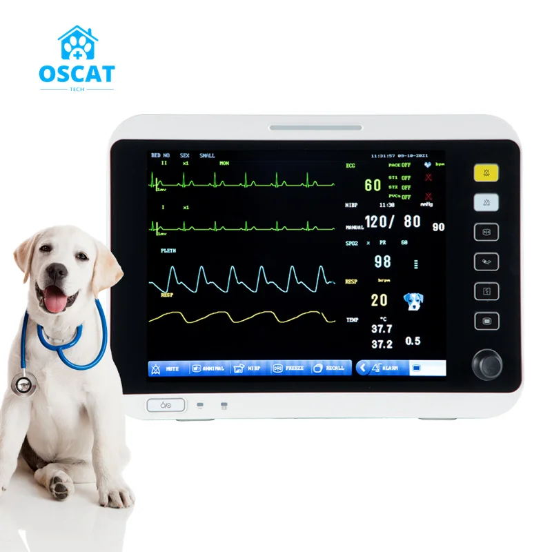 OSCAT EUR PET Medical Equipment Vet Patient Monitor Portable TFT Screen ...