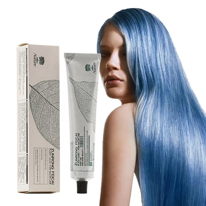 Salon-Grade Pigments Permanent Hair Color Cute Blue Hair Dye Nontoxic Low Ammonia PPD Free Hair Color Cream