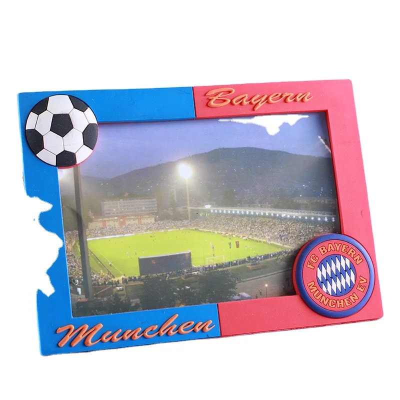 Wholesale Hot Sale Custom 3d logo Rubber Pvc Sports Soccer Club Soft Pvc Photo Frame