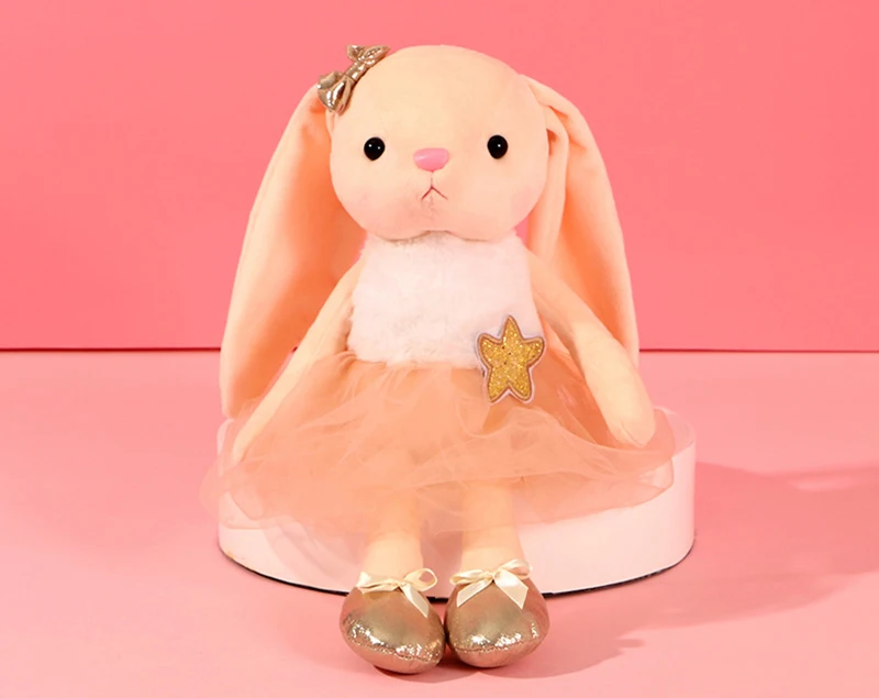 Cartoon Ballet Rabbit Plush Toy Cute Long Ear Bunny Doll For Kids Soft ...