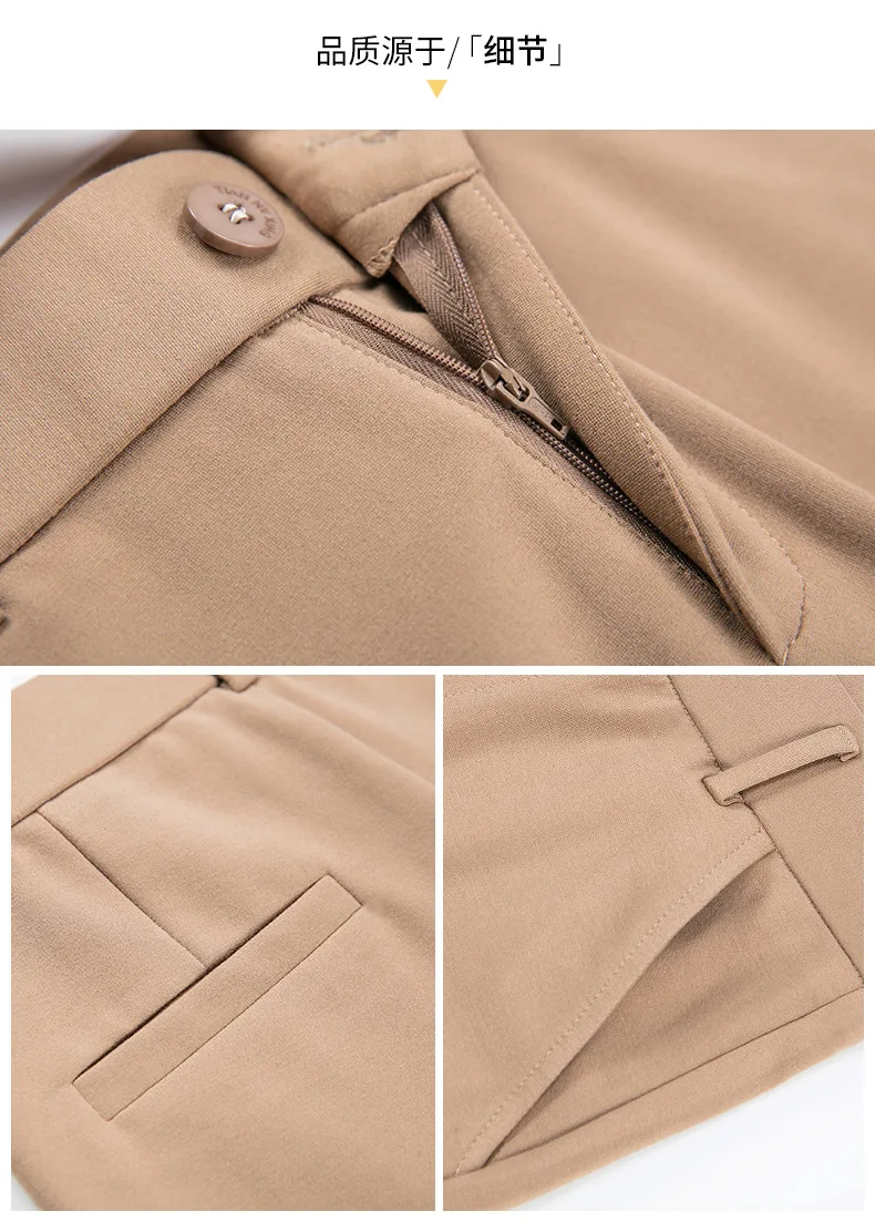 Full Length Professional Business Formal Pants Women Trousers Girls Slim Female Work Wear Office Career Plus Size Clothing