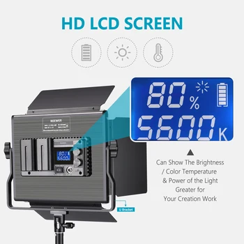 Neewer Upgraded 660 LED Video Light Dimmable Bi-Color LED Panel With LCD Screen for Studio, YouTube Video Shooting Photography detail image
