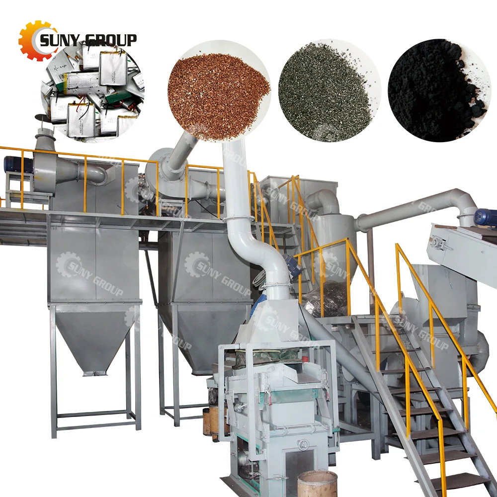 Process Scrap From Waste Lithium Battery Jelly Roll Recycling Machine