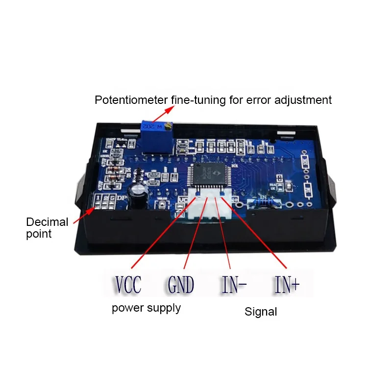 Taidacent Ohm Meter Resistance Tester Ohmmeter Digital DC Resistance Measuring Instrument Fixture Resistance Measure Panel Meter