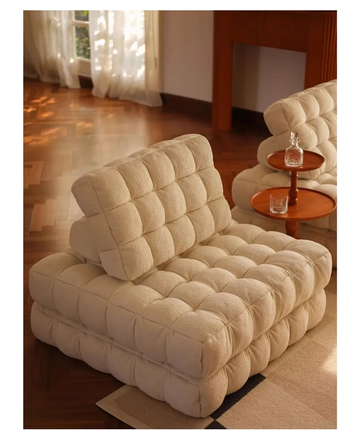 Single Module Tofu Block Sofa Chair for Home Office Hotel for Bedroom Living Room for Small Apartments Lazy Sofa Sleep Lie