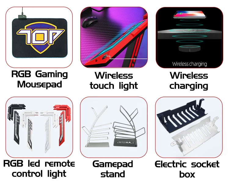 Популярный большой Настольный игровой стол Rgb, угловой компьютерный игровой стол для киберспорта, черный игровой стол для ПК со светодиодной симфонией и окружающим светом