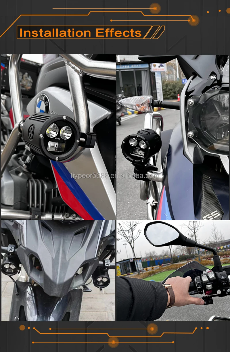 product tiypeor motorcycle high power 90w wireless switch driving auxiliary spotlight super brighter cnc aluminum fog light for atv utv-11