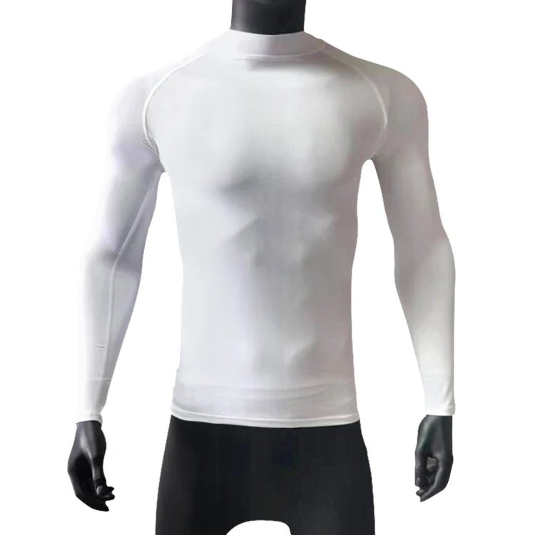 Custom Wholesale Compression Shirts Base Layer Polyester Workout Shirt