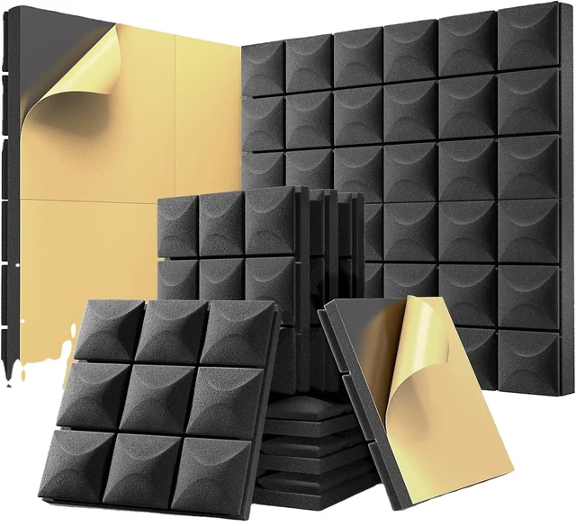 blue black pink purple Acoustic Sound Proof Foam Panels With Self-adhesive Acoustic Panels Soundproof Wall Panels Studio