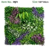 Pannello Murale con Piante: Base Verde, Glicine Viola, Accenti Bianchi
