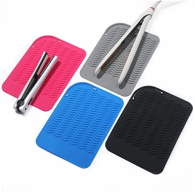 Custom Logo Silicone Heat Resistant Hair Irons Mats,Curling Iron ...